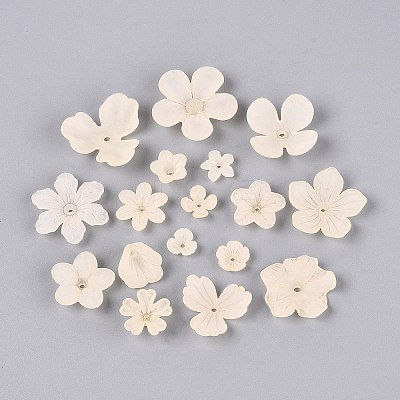 Frosted Acrylic Bead Caps KY-Q004-08G-1