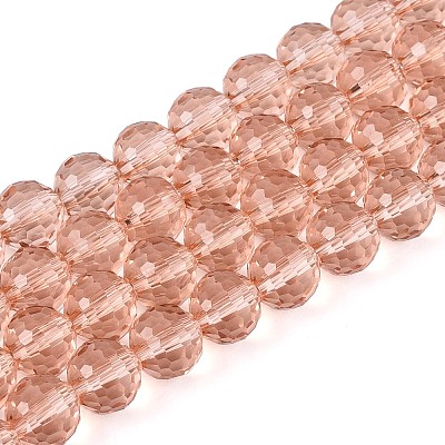 Transparent Glass Bead Strands GLAA-R095-8mm-34-1
