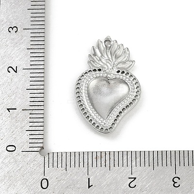 304 Stainless Steel Pendants STAS-P390-02B-P-1