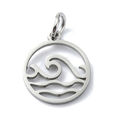Non-Tarnish 304 Stainless Steel Charms X-STAS-C097-63P-1