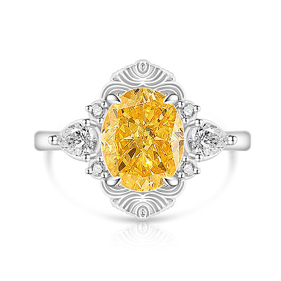 Adjustable Brass Pave Cubic Zirconia Finger Rings WG5365A-01-1