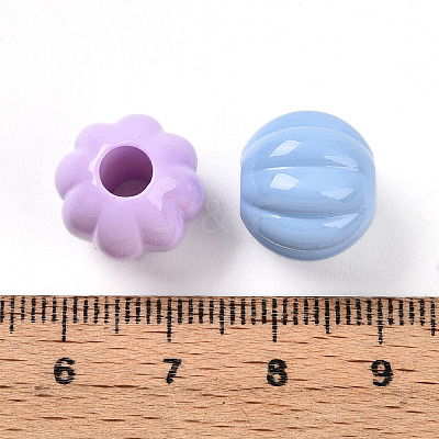 Opaque Acrylic European Large Hole Beads OACR-I015-66-1