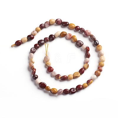 Natural Mookaite Beads Strands G-D0002-B35-1