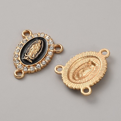 Zinc Alloy Enamel Religion Oval with Virgin Mary Chandelier Component Links FIND-WH0366-384G-06-1