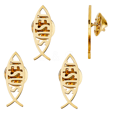 4Pcs 304 Stainless Steel Lapel Pin Backs for Clothes Backpack JEWB-FH0002-11G-1