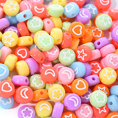 Opaque Acrylic Beads MACR-YW0001-18A-1