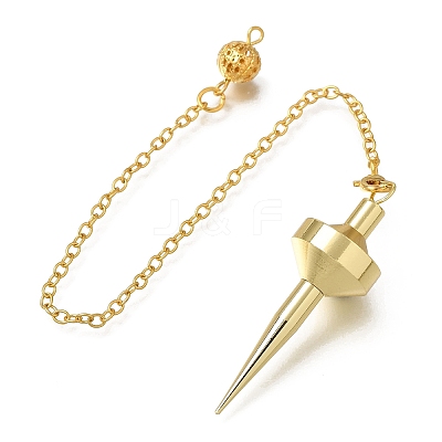 Brass Pointed Dowsing Pendulums with Chain KK-CBA168E-01-1