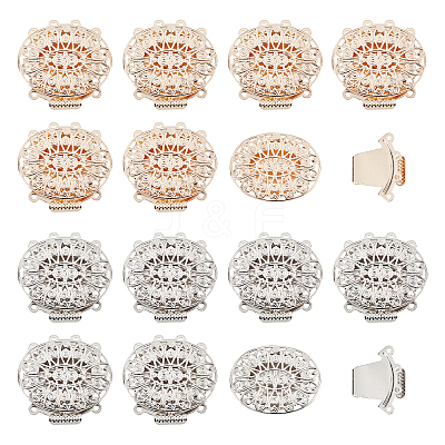 Brass Box Clasps KK-FH0001-37-1