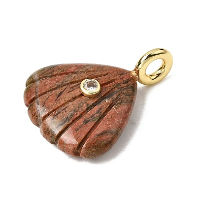 Natural Mixed Stone Carved Pendants G-C282-05-1