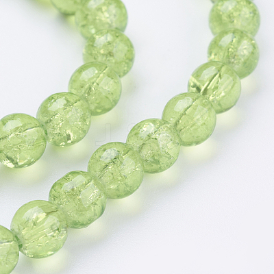 Crackle Glass Beads Strands X-CCG-Q001-6mm-11-1