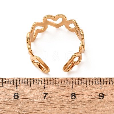 304 Stainless Steel Cuff Open Rings for Women SA-CBA4160-30G-1