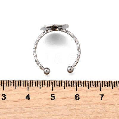 304 Stainless Steel Cuff Ring Components RJEW-H250-03A-P-1