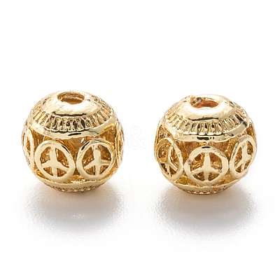Alloy Hollow Beads PALLOY-P238-21G-RS-1