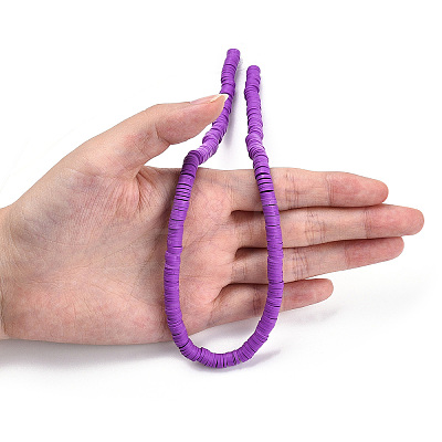 Handmade Polymer Clay Bead Strands CLAY-T002-6mm-54-1