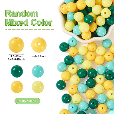 Opaque Acrylic Beads OACR-TAC0014-06E-1