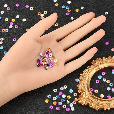 60G 10 Colors Plastic Paillette Beads FIND-YW0001-43-1