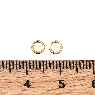 Brass Open Jump Rings KK-B147-03C-G-1