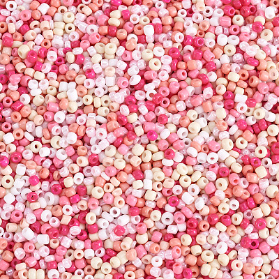 Opaque Glass Round Seed Beads GLAA-TAC0025-07A-04-1