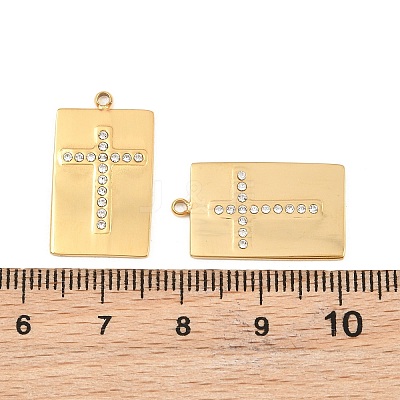 304 Stainless Steel Rhinestone Pendants RB-CBADC81-13G-01-1