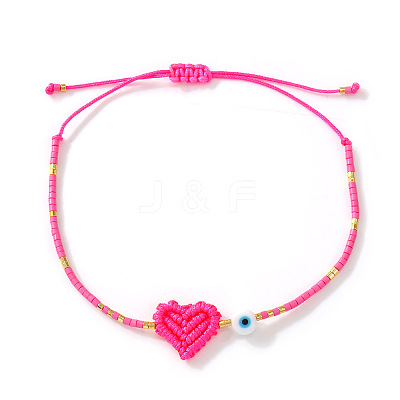 Glass Seed Bead & Glass Braided Bead Bracelets PP1183-7-1