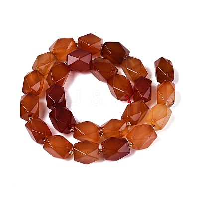Dyed Natural Red Agate Beads Strands G-Q608-11C-1