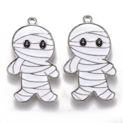 Halloween Theme Alloy Enamel Pendants ENAM-J649-09P-1