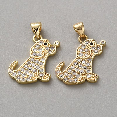 Brass Micro Pave Cubic Zirconia Pendants LS-FIND-WH20015-074-1