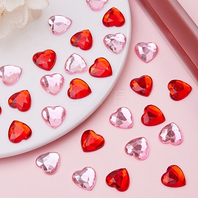 2 Colors Imitation Taiwan Acrylic Rhinestone Cabochons GACR-SZ0001-08-1
