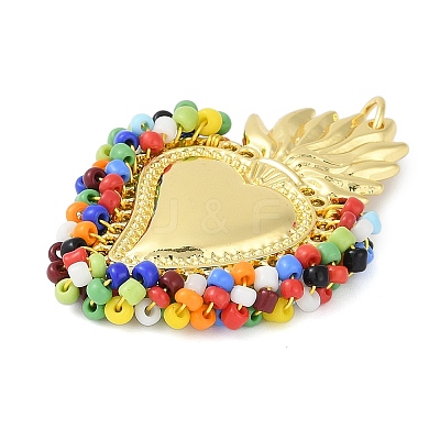 Brass Measle Pendants KK-S390-01G-03-1