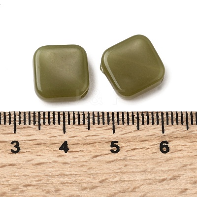 Opaque Acrylic Beads OACR-WH0055-02B-1