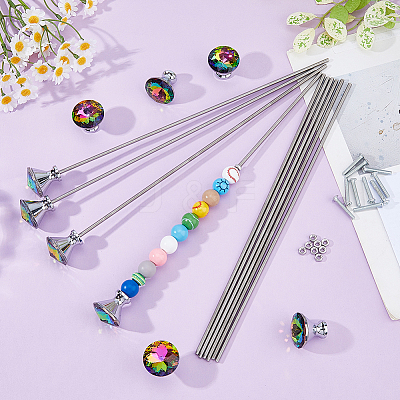 DIY Beaded Garden Stakes Making Kit DIY-FH0010-86B-1
