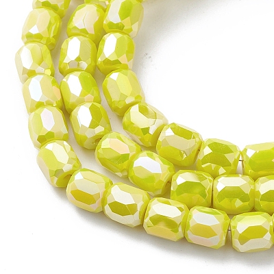 Electroplate Glass Beads Strands EGLA-K015-08-1
