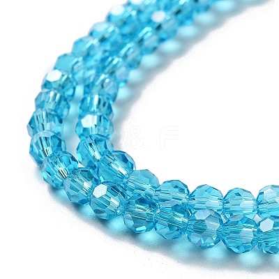 Electroplate Glass Bead Strands EGLA-R015-4mm-12-1