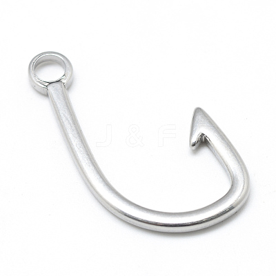 Tarnish Resistant 201 Stainless Steel Hook Clasps X-STAS-T008-325-1