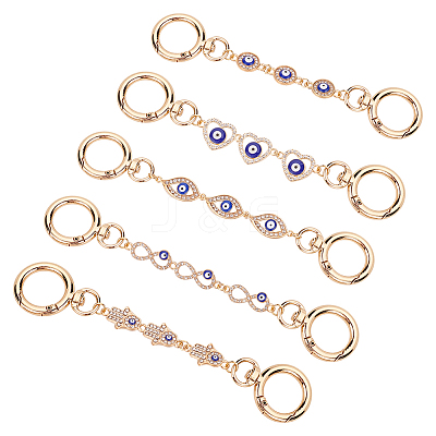 1 Set Alloy Enamel Evil Eye Links Bag Strap Extenders FIND-WR0006-09-1