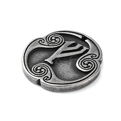 Rune Letters Alloy Pendants PALLOY-S193-01AS-01-1