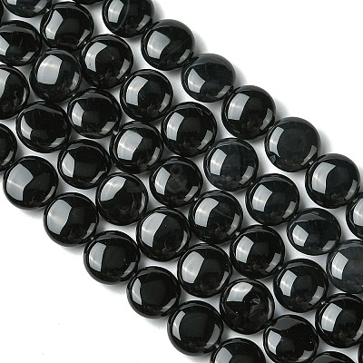 Natural Black Onyx Beads Strands G-H1310-1-1