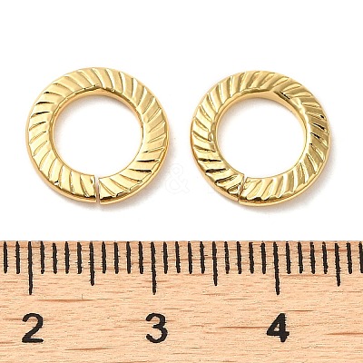 Rack Plating Brass Linking Rings KK-Z033-02G-1