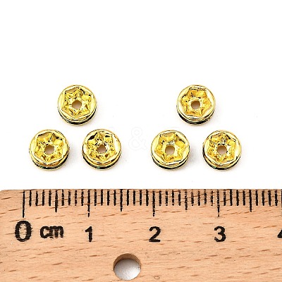 Brass Grade A Rhinestone Spacer Beads RSB036NF-12G-1