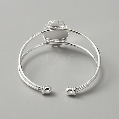 Alloy Double Wire Cuff Bangle Makings FIND-WH0126-156P-1