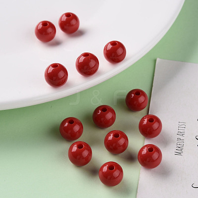 Opaque Acrylic Beads MACR-S370-C10mm-A14-1