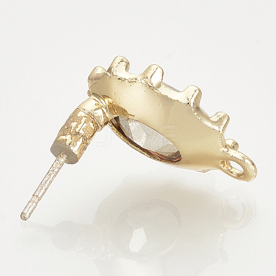 Alloy Stud Earring Findings PALLOY-Q356-07G-01-1