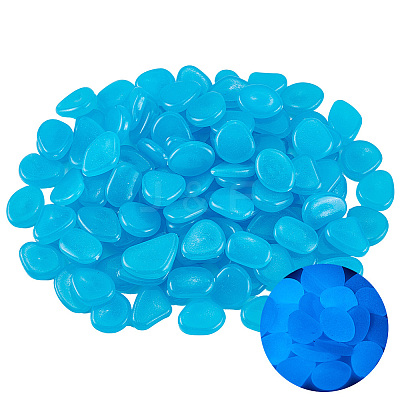 1 Set Resin Luminous Glow in the Dark Pebbles Stone DJEW-CN0001-40B-1