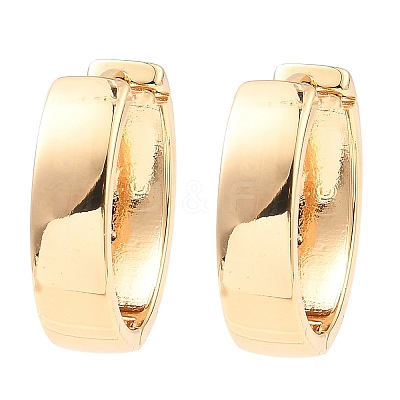 Brass Thick Hoop Earrings EJEW-I289-10A-KCG-1