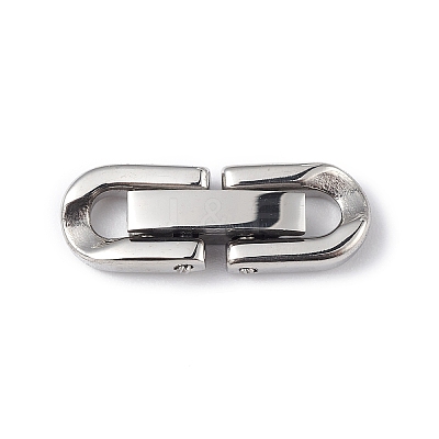 Non-Tarnish 304 Stainless Steel Fold Over Clasps STAS-G307-11A-P-1