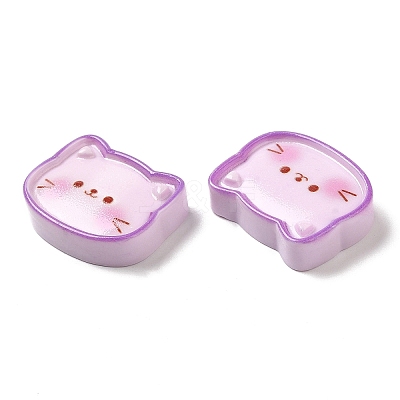 Cute Cartoon Animal Opaque Resin Cabochons RESI-C034-05E-1