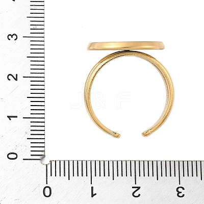 304 Stainless Steel Cuff Ring Settings STAS-E202-02F-G-1