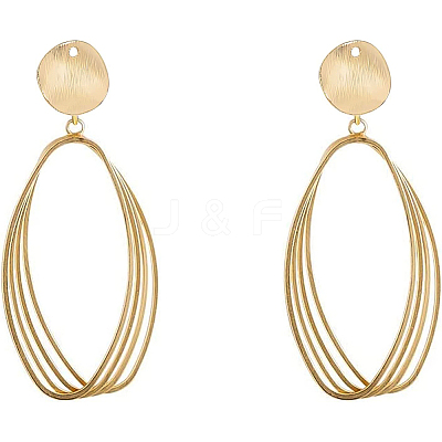 Brass Stud Earring Findings KK-BC0006-45G-1