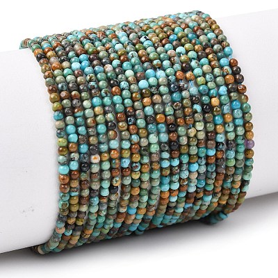 Natural African Turquoise(Jasper) Beads Strands G-K366-G01-2mm-1