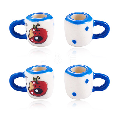 2Pcs Handmade Porcelain Mug Cup Decoration PORC-TA0001-55D-1